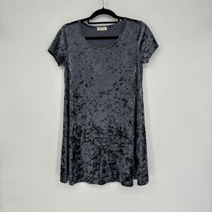 Socialite Womens Crushed Velvet Mini Dress Size M Y2K Metallic Fairy Grunge Punk